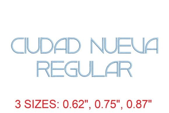 Ciudad Nueva RG Embroidery Font Review