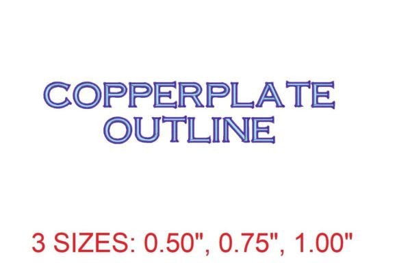 Copperplate Outline Embroidery Font Review