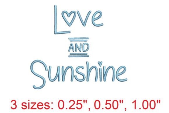 Love and Sunshine Embroidery Font Review