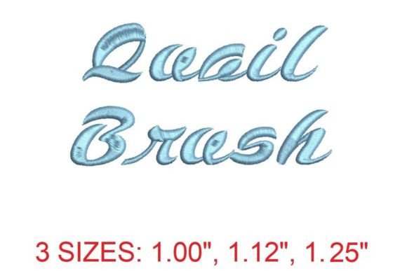 Quail Brush Font Review for Embroidery Projects