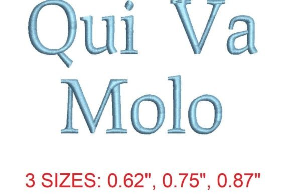 Qui Va Molo Font: Elegant Embroidery for Personalized Gifts