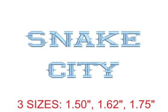 Snap Up Snake City Embroidery Font for Unique Gifts