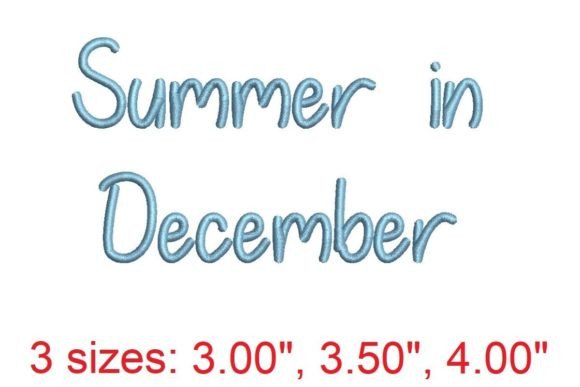 Summer in December Embroidery Font Review