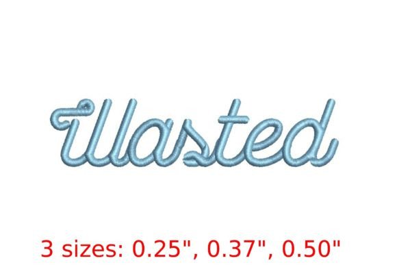 Wasted Embroidery Font Review