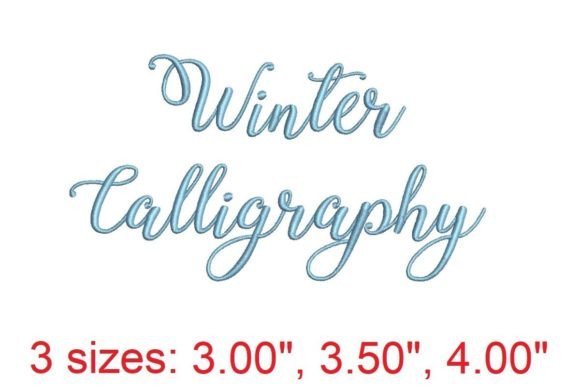 Winter Calligraphy Embroidery Font Review
